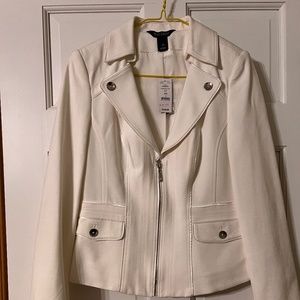 White House black market white suit jacket